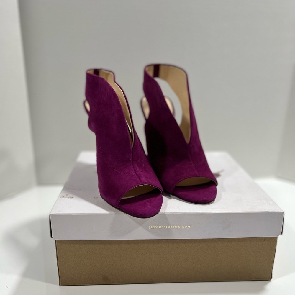 Jessica Simpson Women’s Boysenberry Suede Shoes sz 7 NEW - Picture 10 of 12